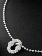 Greg Yuna - Umlaut 18-Karat White Gold Diamond Ball Chain Necklace