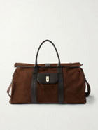Canali - Leather-Trimmed Suede tote