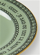 Set of Two Bee Dessert Plate in Green