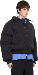Seventh Black Nylon Aero Bomber Jacket