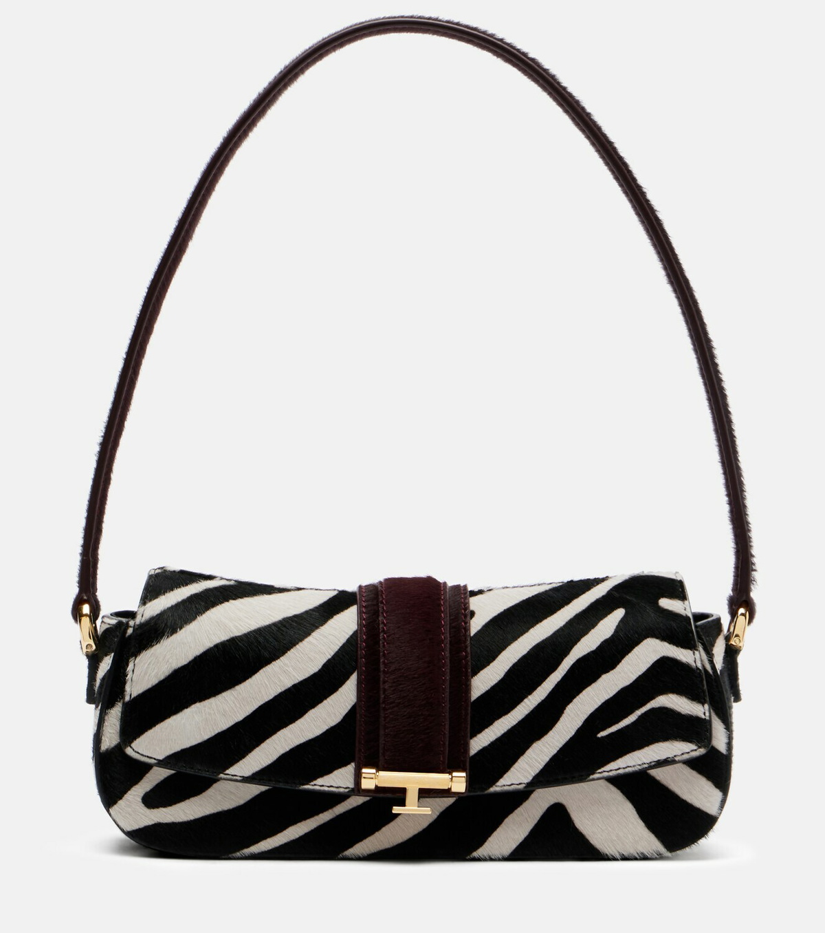 The New Arrivals Ilkyaz Ozel Zébrée.07 calf hair shoulder bag