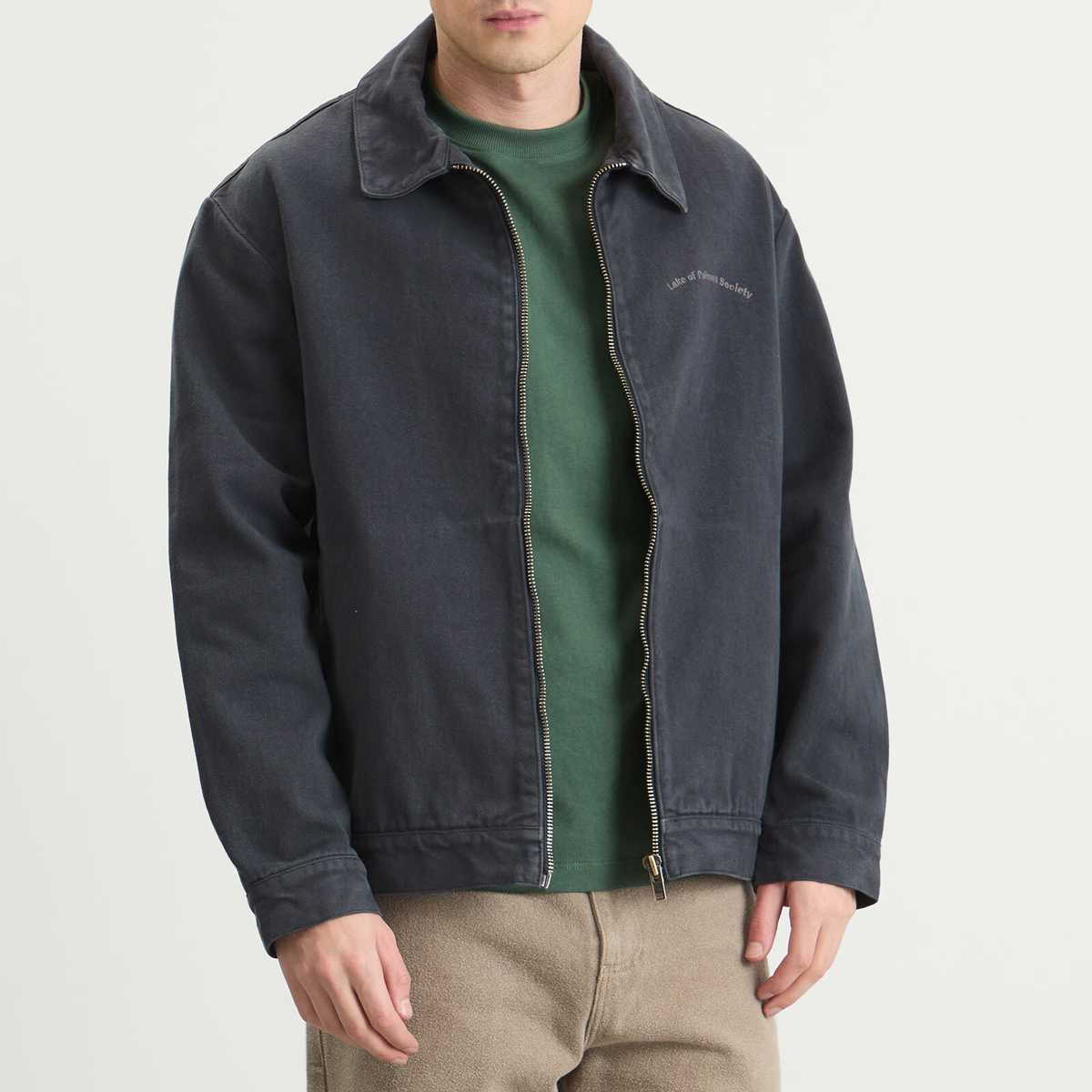Palmes Men's Lake Zip Jacket in Charcoal