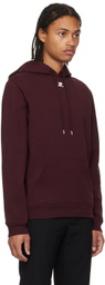Courrèges Burgundy Embroidered Hoodie