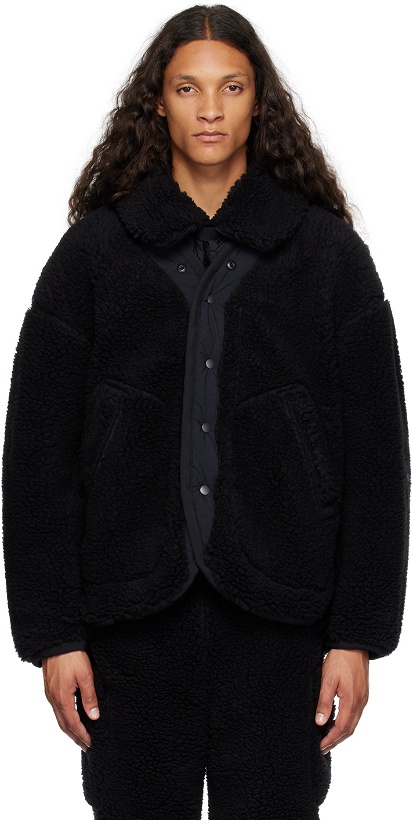 Photo: The Viridi-anne Black Boa Reversible Jacket