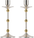 Soho Home Silver & Gold Cilia Candlestick Set