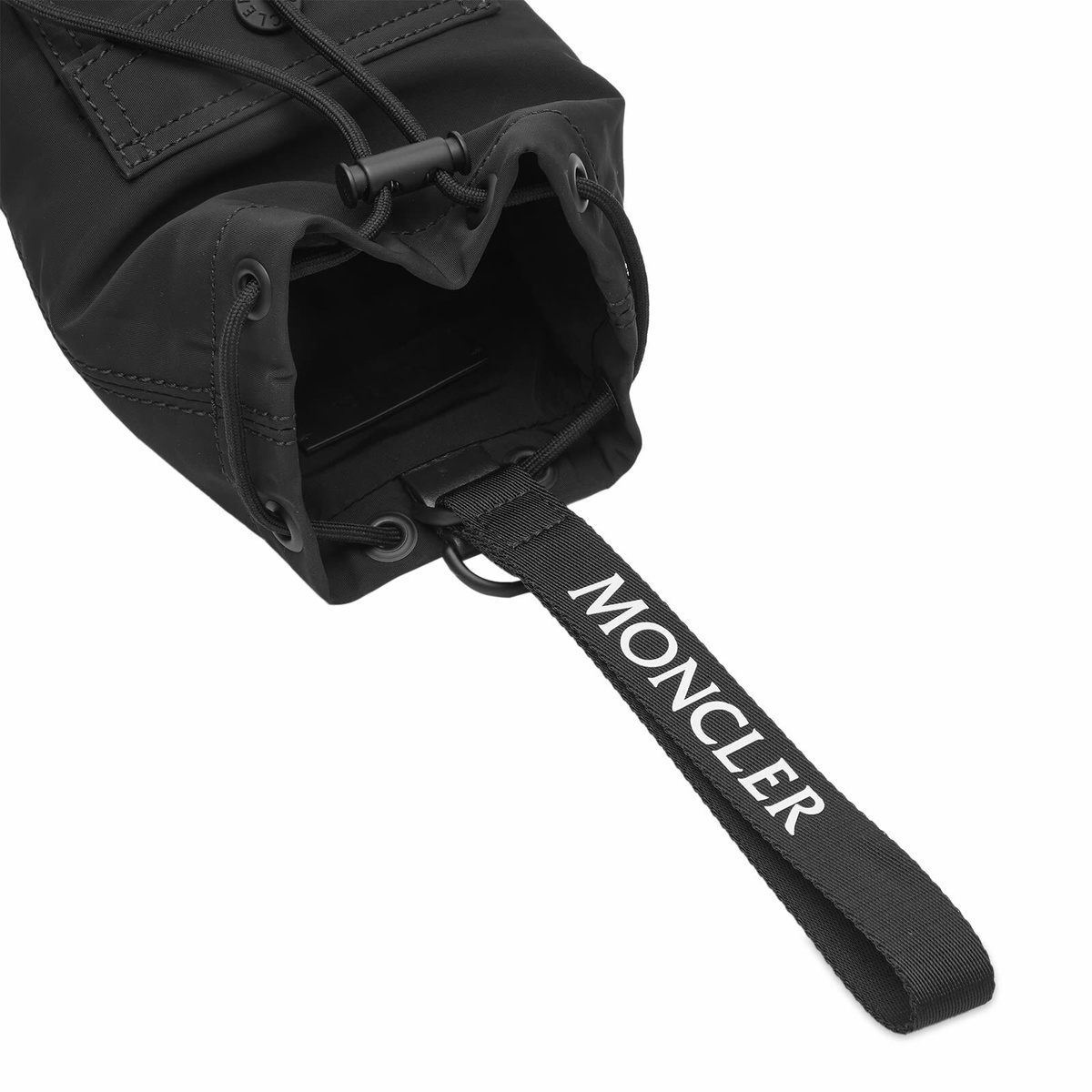 ムラムラ電気工房　MONCLER MINI DRAWSTRING Moncler Women's Mini Drawstring Pouch Bag in Black Moncler