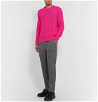 AMI - Ribbed Cotton-Blend Sweater - Pink
