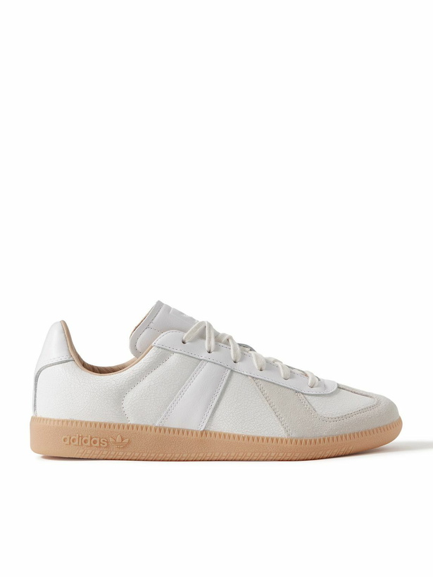 Photo: adidas Originals - BW Army Lux Suede-Trimmed Cracked-Leather Sneakers - White