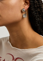 Jean Paul Gaultier Crystal-embellished Hoop Earrings - Silver - One Size