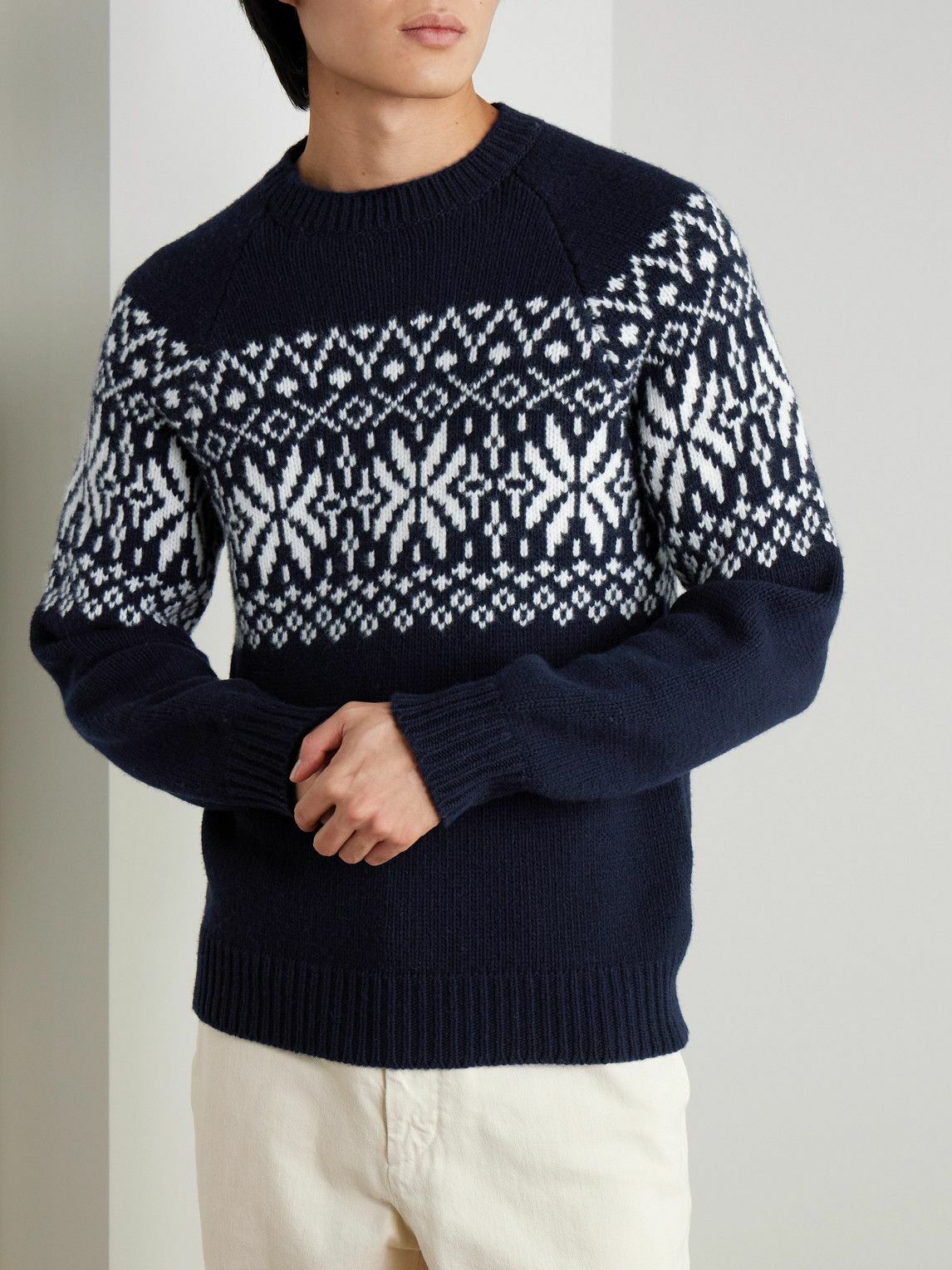 Kingsman - Fair Isle Wool Sweater - Blue