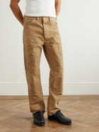 RRL - Hamilton Straight-Leg Double-Knee Distressed Cotton-Canvas Trousers - Brown