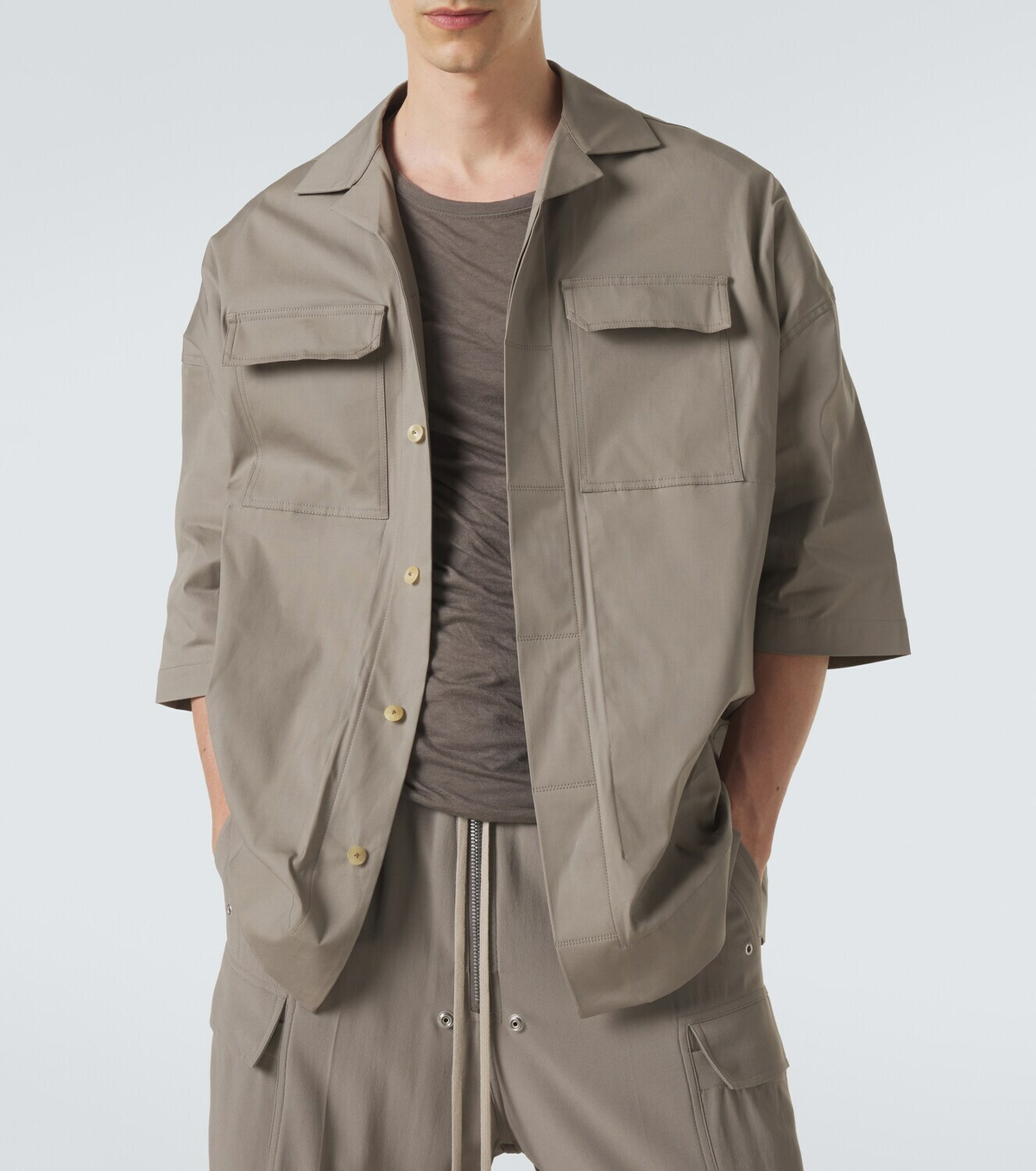 Rick Owens Magnum Tommy cotton-blend poplin shirt