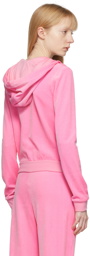 Balmain Pink Mattel Edition Cropped Barbie Hoodie