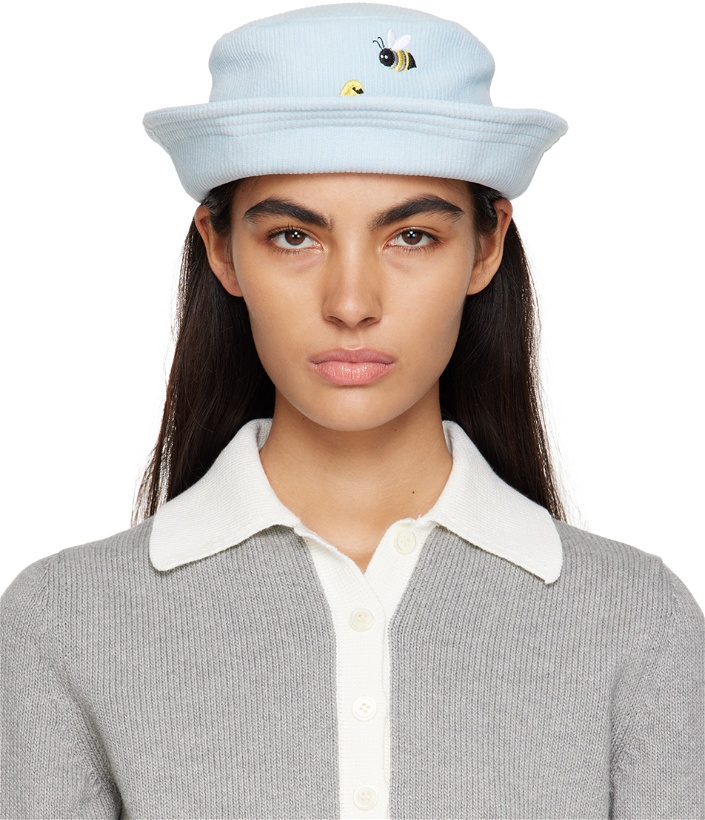 Photo: Thom Browne Blue Birds And Bees Bucket Hat