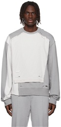 C2H4 Grey Vagrant Distressed Sweatshirt