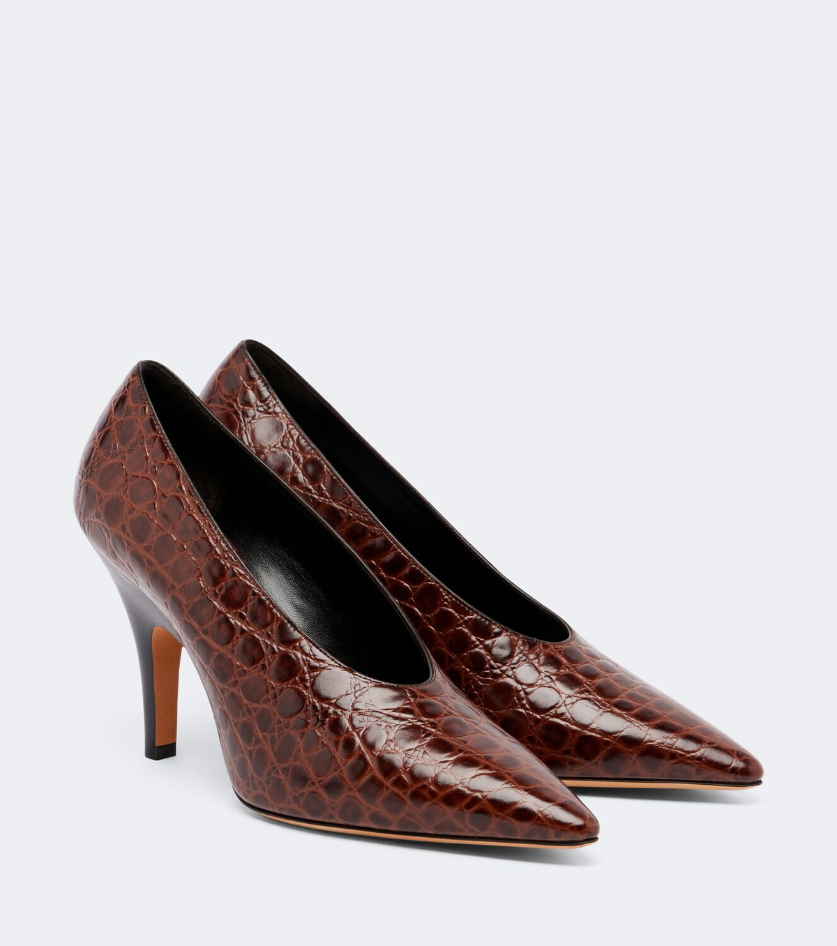 Le Monde Béryl Petra croc-effect leather pumps