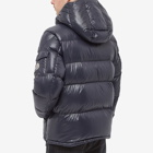 Moncler Men's Maury Logo Popover Hooded Down Jacket in Navy