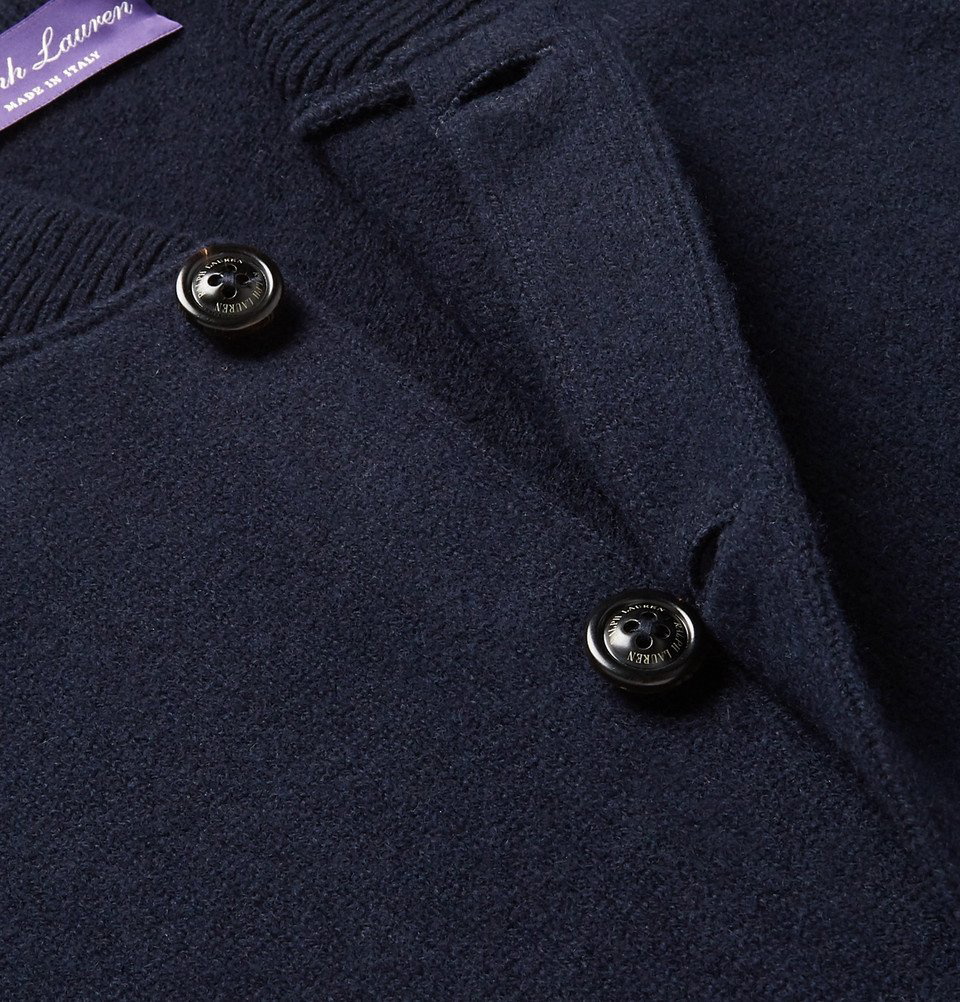 Ralph Lauren Purple Label Drayton Cotton-Blend Bomber Jacket in Blue | Men's Size 52
