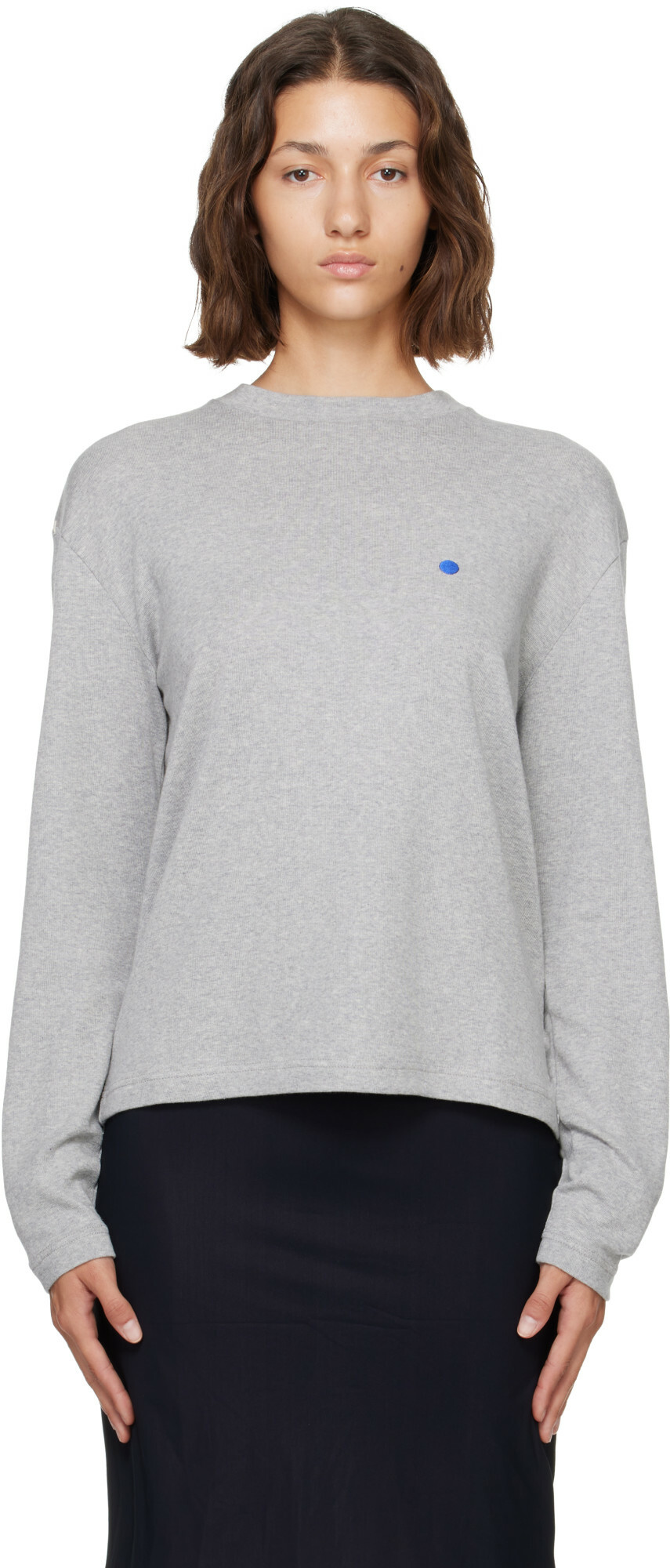 Jil Sander Gray Cotton Cashmere T-shirt