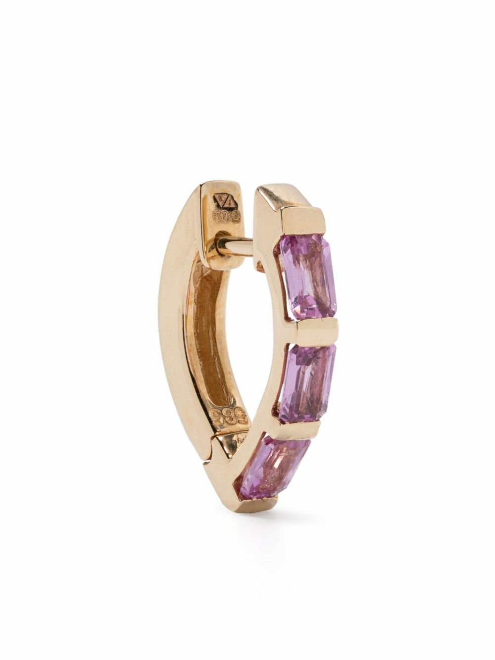 Kolours 14K Yellow Gold Diamond Earring
