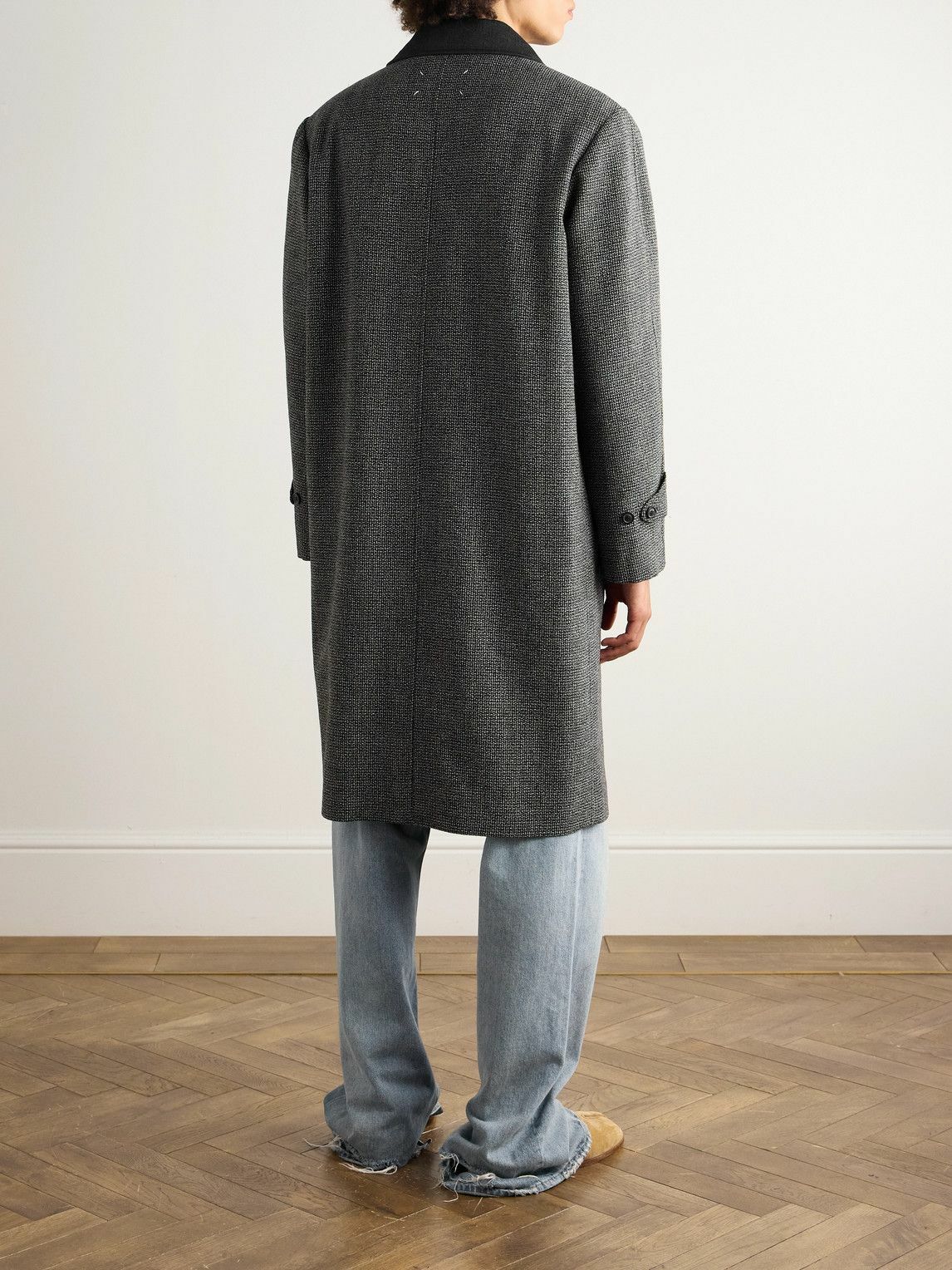 Maison Margiela - Virgin Wool-Blend Tweed Coat - Gray