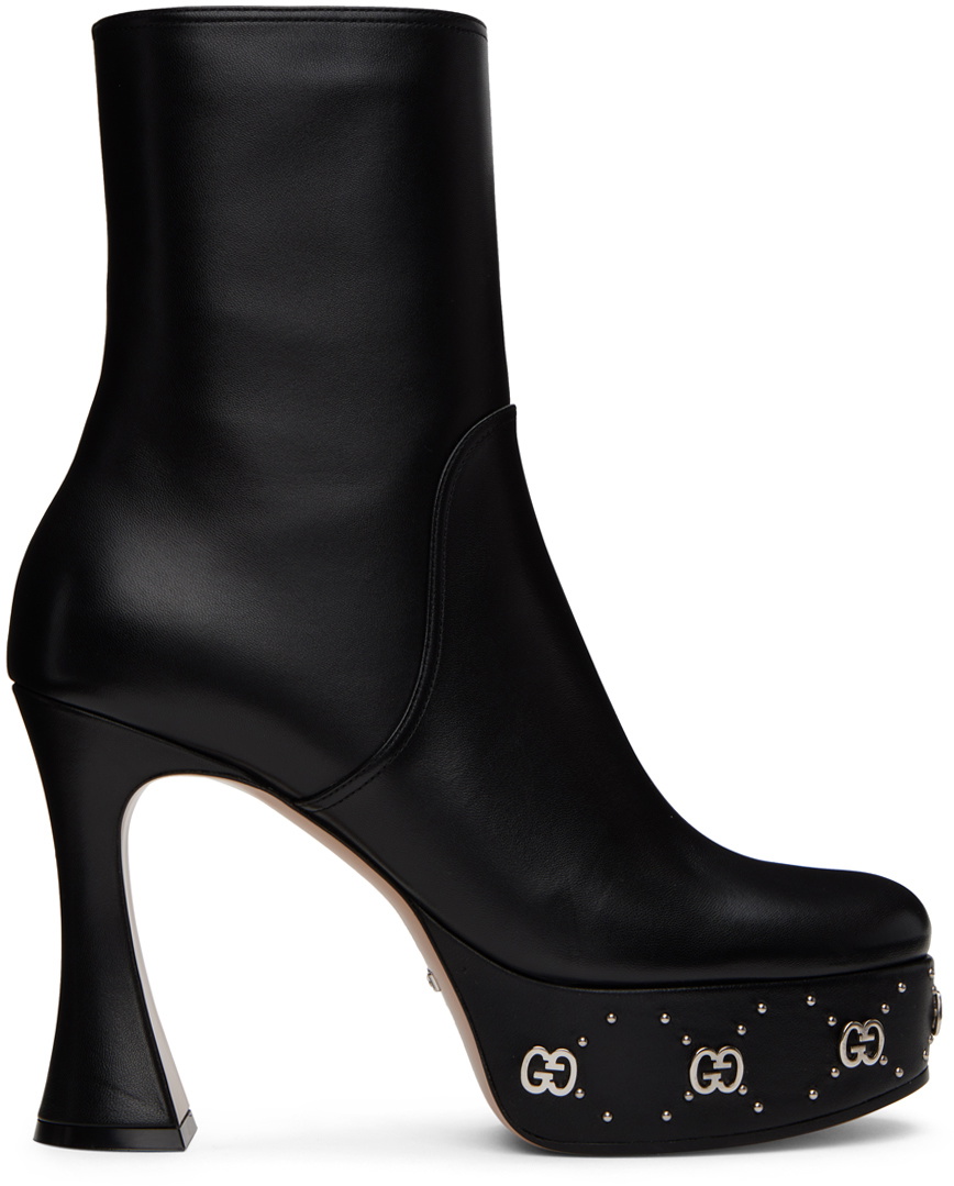 Gucci Black GG Studs Boots