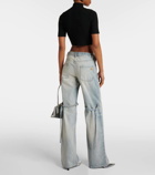 Courrèges Sailor mid-rise wide-leg jeans