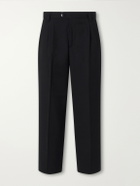 mfpen - Service Straight-Leg Cotton-Blend Hopsack Trousers - Black