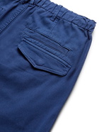 ALEX MILL - Cotton-Blend Twill Drawstring Trousers - Blue