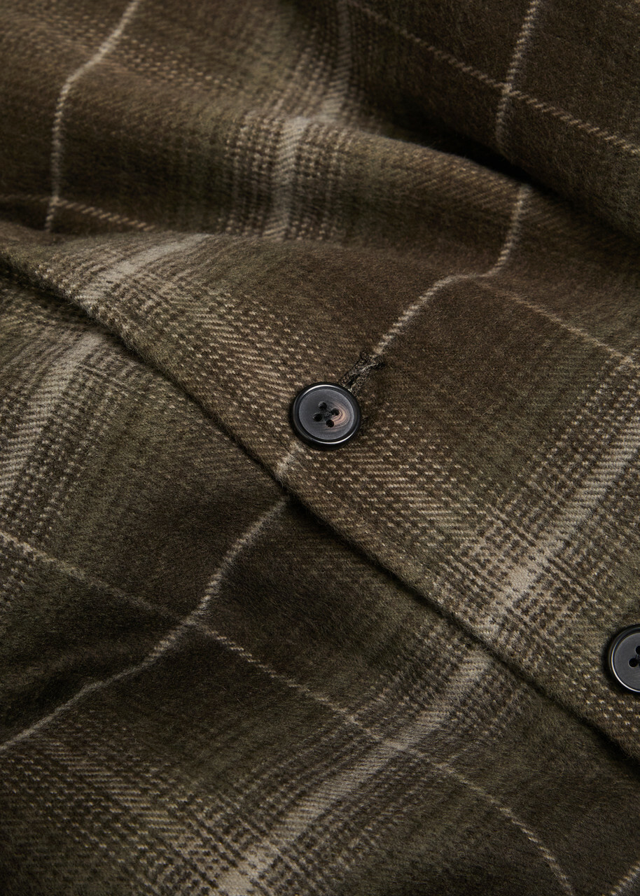 Paige Telford Plaid Flannel Jacket Dark Green