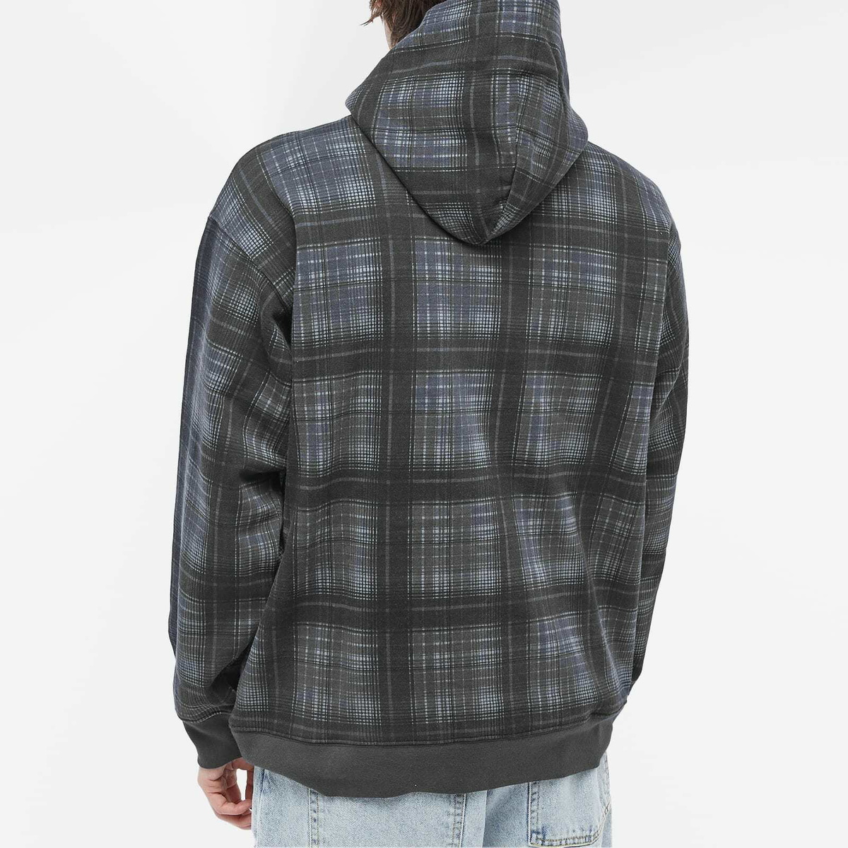 Dime PLAID HOODIE【送料込】 Dime Men's Plaid Hoodie in Black Dime