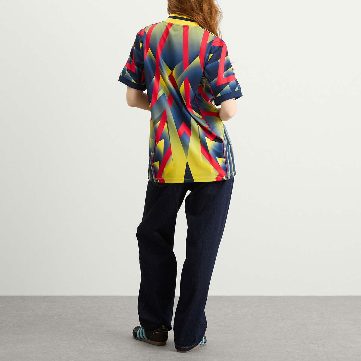 Adidas Arsenal FC. Lifestyler Jersey Top in Yellow/Pure Ruby/Night Indigo
