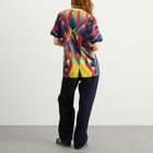 Adidas Arsenal FC. Lifestyler Jersey Top in Yellow/Pure Ruby/Night Indigo