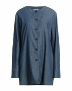 Alessia Santi Womens Overcoat & Trench Coat Slate in Blue