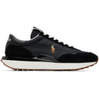 Polo Ralph Lauren Black Train 89 Suede & Mesh Sneakers