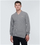 Comme des Garçons Shirt x Lacoste asymmetric wool cardigan