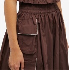 Shrimps Women's Cargo Pocket Midi Skirt in Brown