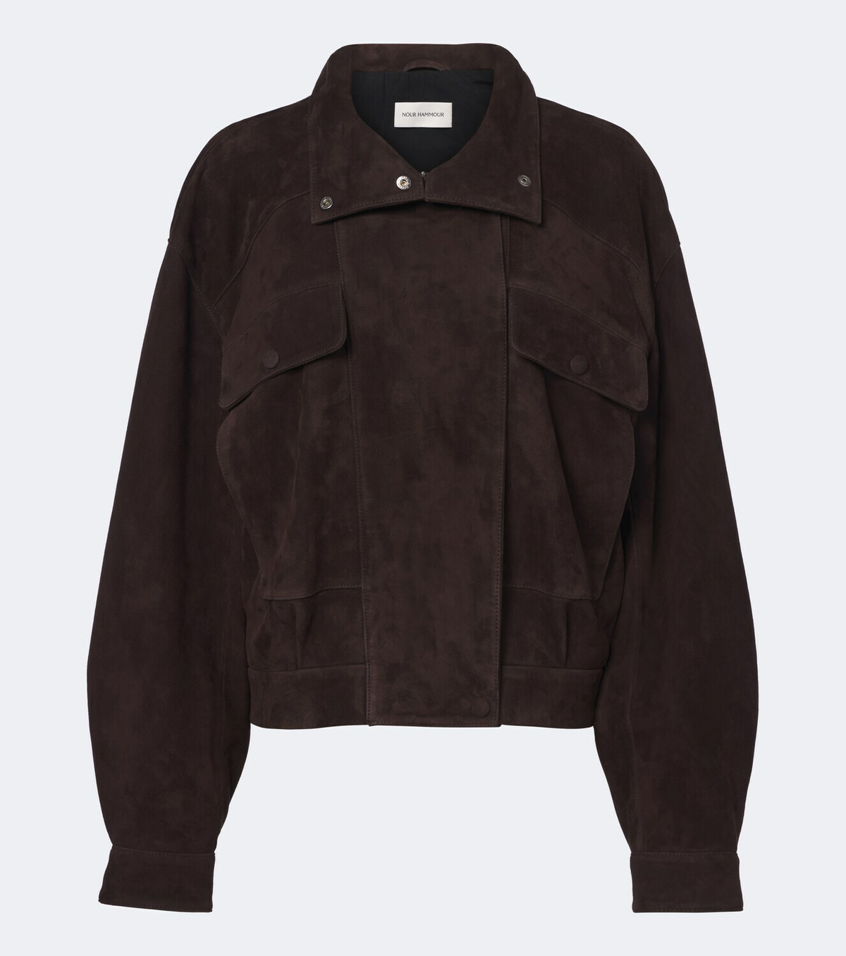 Nour Hammour Suede blouson jacket