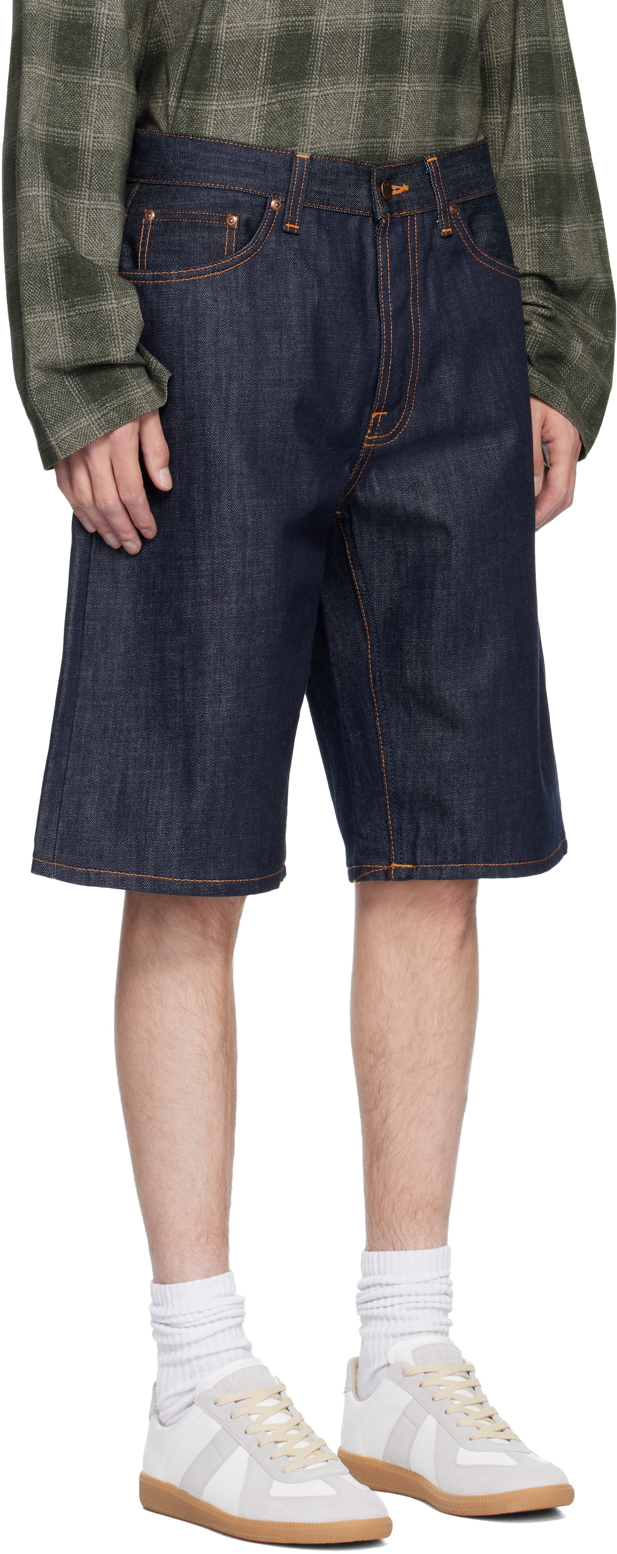 Nudie Jeans Navy Zeb Denim Shorts