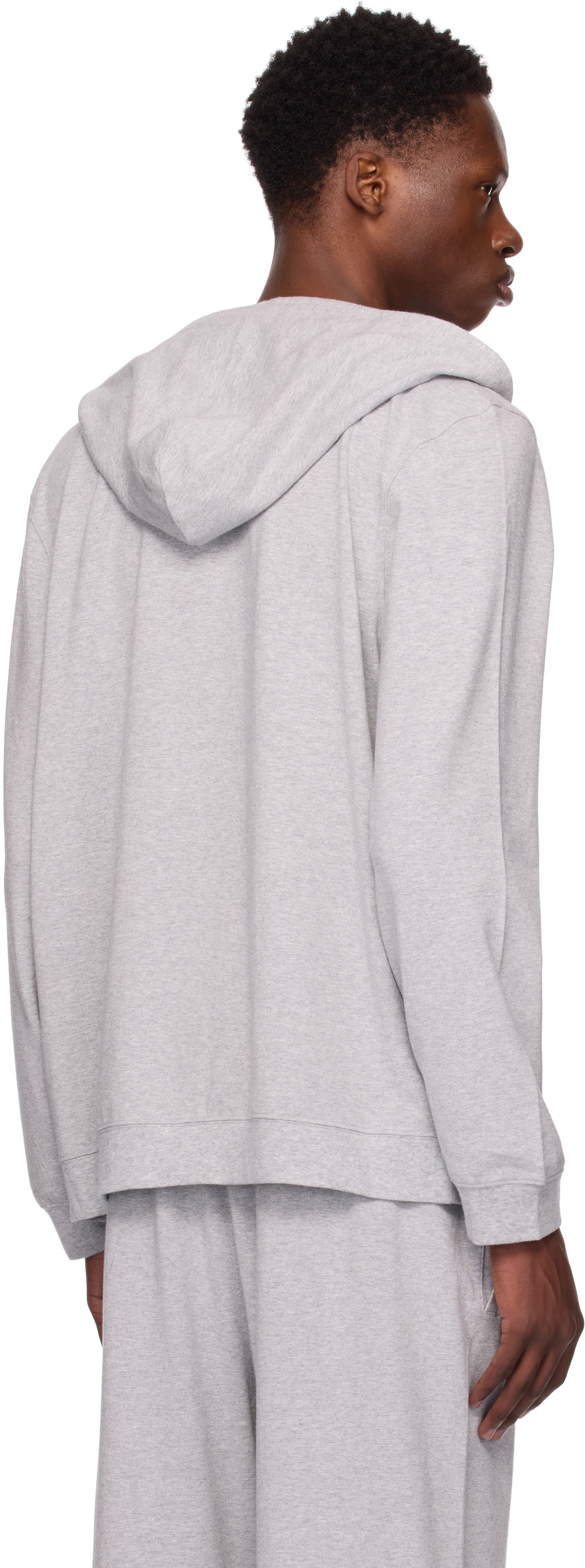 SKIMS Gray Jersey Lounge Zip Up Hoodie