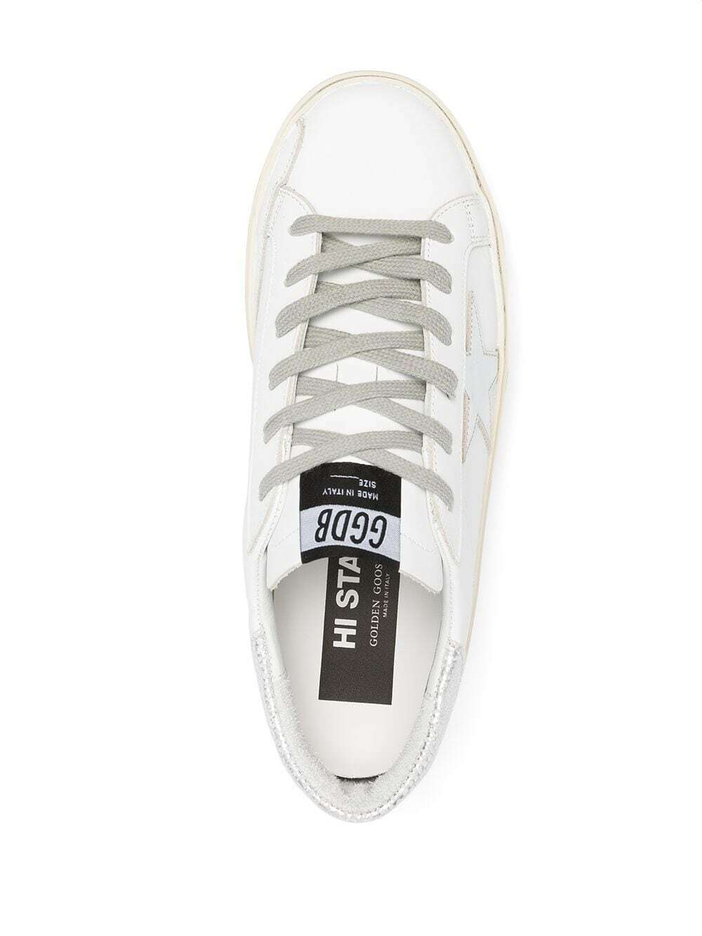 GOLDEN GOOSE - Hi Star Leather Sneakers