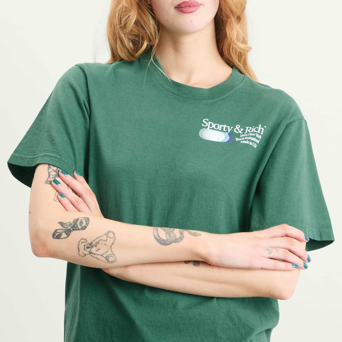 Sporty & Rich Women's Invitational T-Shirt in Alpine