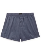 HANRO - Sporty Mercerised Cotton Boxer Shorts - Gray