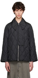 GANNI Black Quilt Jacket