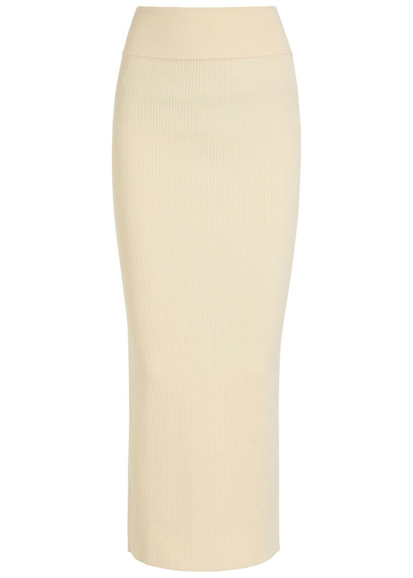 Photo: Wardrobe.nyc Ribbed Knit Midi Skirt Cream