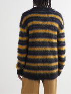 Marni - Oversized Striped Brushed Mohair and Wool-Blend Cardigan - Multi