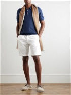 Boglioli - Straight-Leg Pleated Cotton-Blend Twill Bermuda Shorts - White