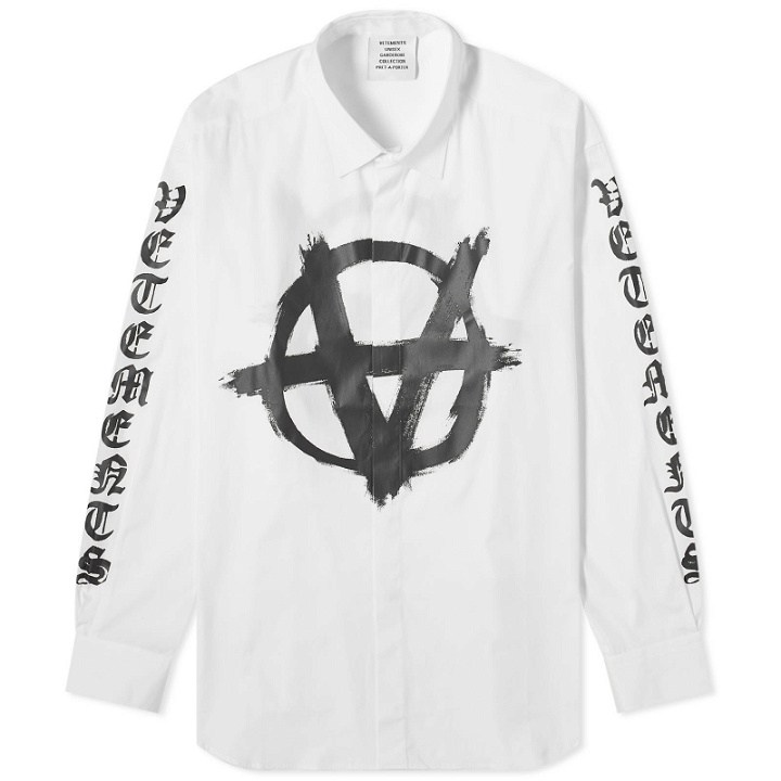 Photo: Vetements Men's Double Anarchy Shirt in White