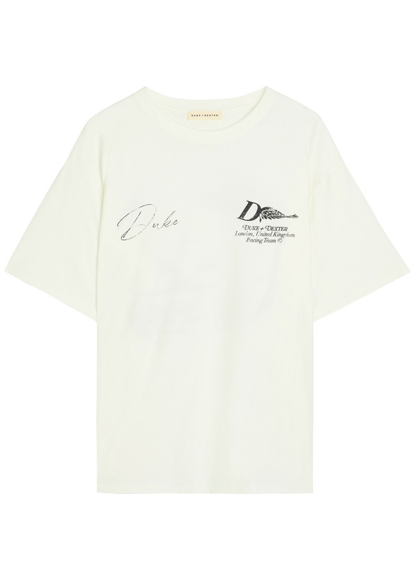 Photo: Duke And Dexter DR3 Helmet Printed Cotton T-shirt White