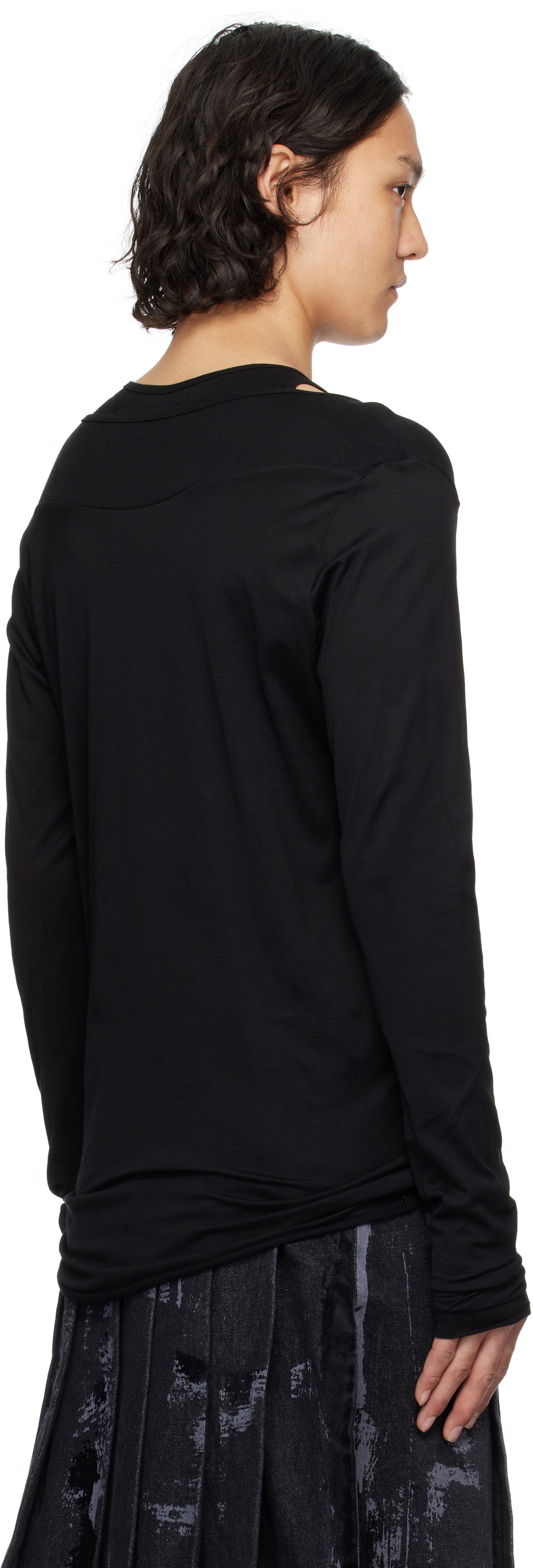 Julius Black Layered LS T-shirt Julius